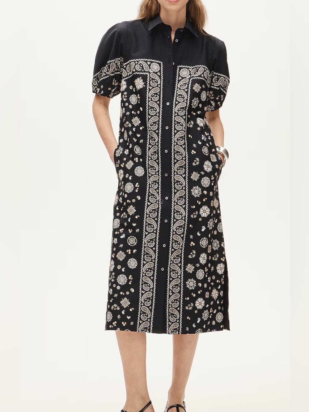 J. Crew Shirt Dress Bandana Print